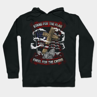 Stand For The Flag Kneel For The Cross Hoodie